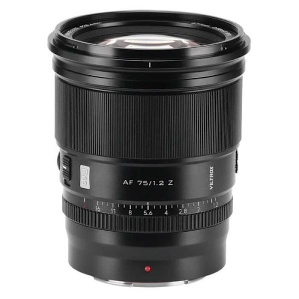 APS-C objektiivi - VILTROX - XF-75 F1.2 AF PRO - Aukko F1.2 - Automaatt focus - Fuji X kiinnitys musta