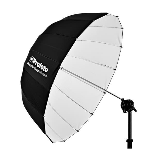 Paraply - Profoto - Deep White M - 105cm - Sølv, Hvid, Gennemsigtig - Let og bærbar Silver, Vit, Genomskinlig