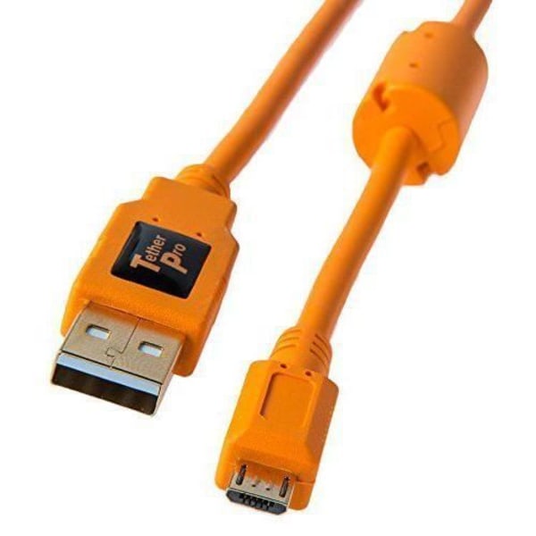 USB-kaapeli - Tether Tools - CU5430ORG - USB 2.0 - A Mies Micro B 5-nasta - Väri Oranssi