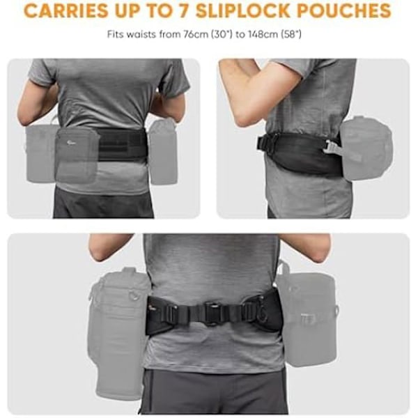 Lowepro ProTactic Utility Belt III, yhteensopiva ProTactic Kamera-Reppujen 350/450 III kanssa, Toploader-Objektiivilaukut Modulaarinen Järjestelmä