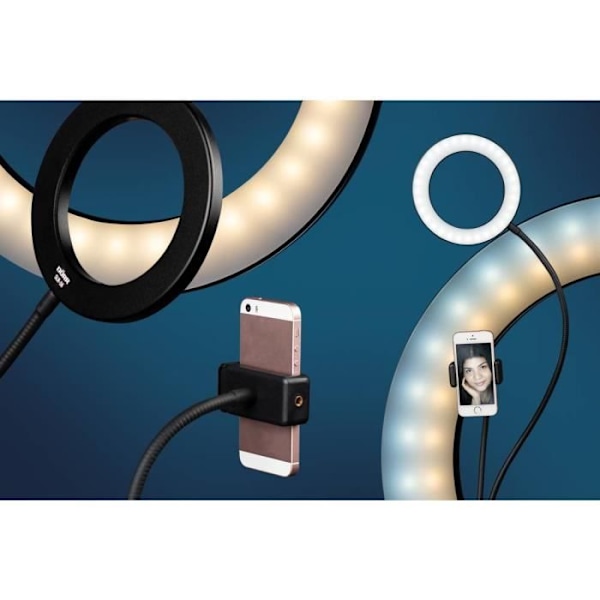 LED lysring DÖRR SLR-16 Bi-Color til selfies og produktbelysning