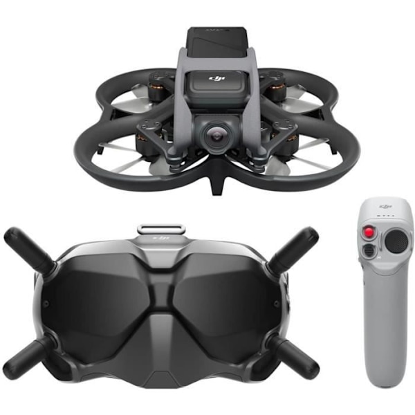 Drone DJI Avata Fly Smart Combo - 4K 50ips og 60ips - Sort Svart