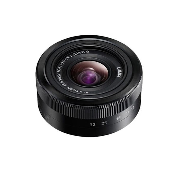 Panasonic til hybrid mikro 4/3 objektiv lumix g vario 12-32mm f/3,5-5,6 mega ois sort Sort