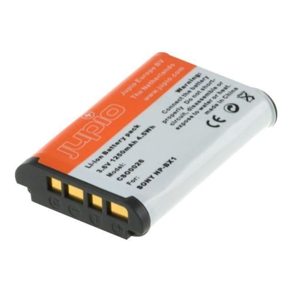 Batteri JUPIO til Sony NP-BX1 Sort - Kapacitet 1250mAh - Lithium-Ion teknologi