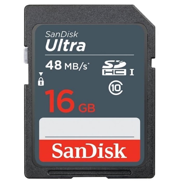 SDHC UHS-I hukommelseskort - SANDISK - Ultra - 16 GB - Klasse 10 - Læsehastighed op til 48 MB/s