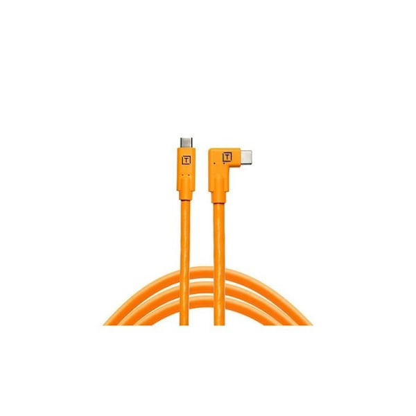 TETHER TOOLS USB-C - USB-C 90° kulmakaapeli TetherPro CUC15RT - Oranssi 4,60m