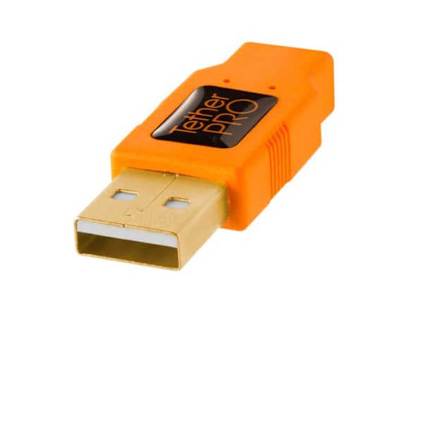USB-kabel - Tether Tools - CU5430ORG - USB 2.0 - A Han til Micro B 5-pin - Orange farve
