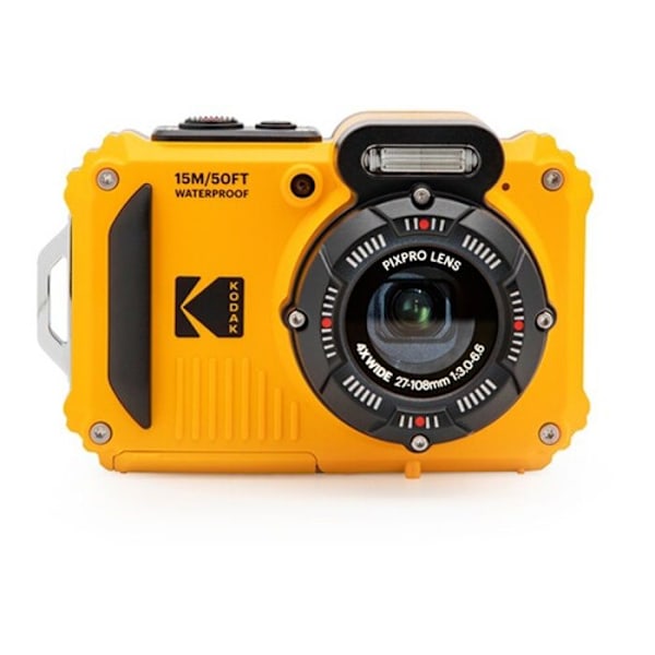 Kompakti veden- ja iskunkestävä digitaalikamera KODAK Pixpro WPZ2 keltainen 16 megapikseliä