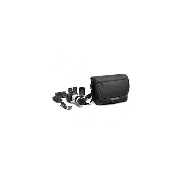 Olkalaukku - MANFROTTO - XS III - Kestävä vedelle - Säädettävät lokeroita - Sateensuoja sort
