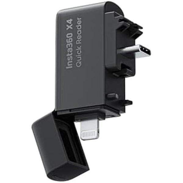 Fast Reader - Insta360 - X4 - Fristående lagringsmodul - Plug-and-Play - Direktanslutning till telefon Svart
