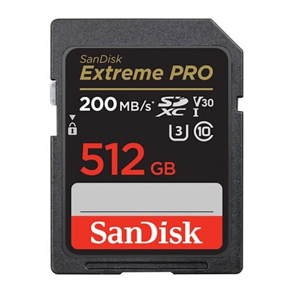 SD Hukommelseskort - Sandisk - Extreme Pro - 512Go - 200MB/s - UHS-I V30