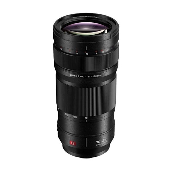 Panasonic Lumix S Pro 70-200mm F4.0 | Teleobjektiv S-R70200E (Zoom 200mm, Frikoblingsring, Dobbelt Stabilisering, Tropicaliseret) Sort