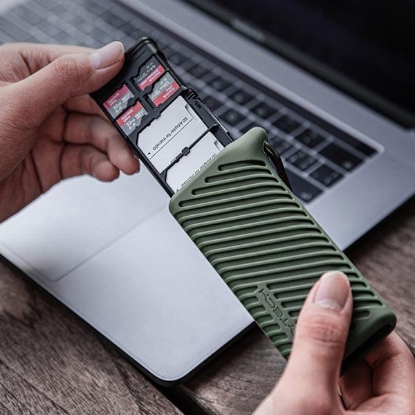 Pgytech hög hastighets sd kortläsare fodral createmate grön