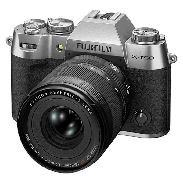 Fujifilm hybridkamera x-t50 sølv + 16-50