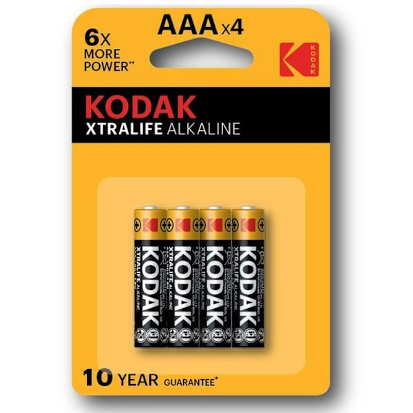 KODAK Set med 4 alkaliska batterier XTRALIFE LR03/AAA - 1,5V
