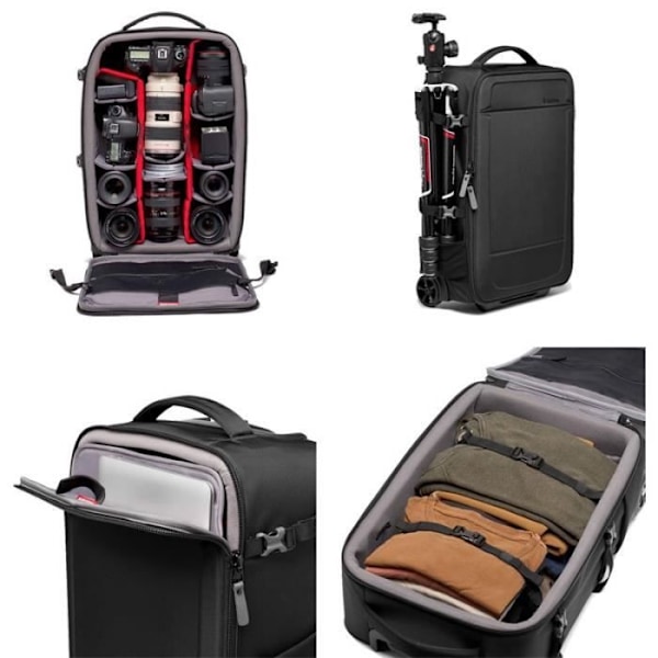 Rullväska - MANFROTTO - Advanced Rolling Bag III - Svart - Regnskydd - 15" datorfack Svart
