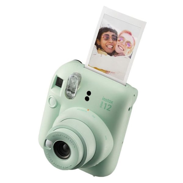 Kohdennustukamera - Fujifilm - Instax Mini 12 - Minttuvihreä - Sisäänrakennettu salama - Selfiepeili GRÖN