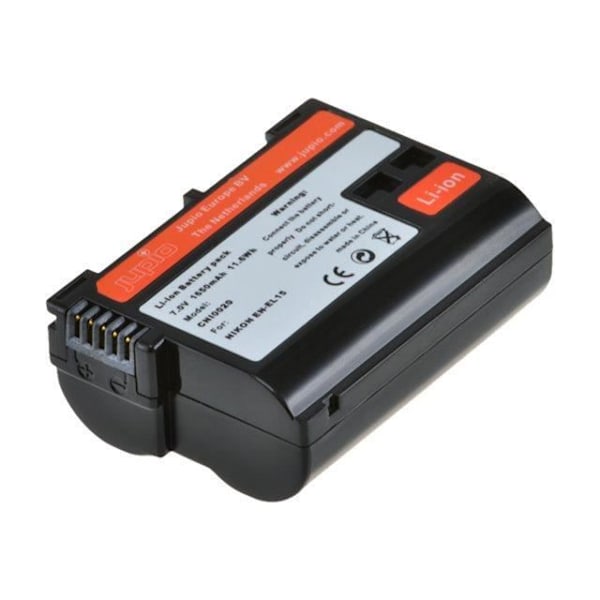 Batteri - JUPIO - EN-EL15 - 1650mAh - Lithium-Ion - Sort