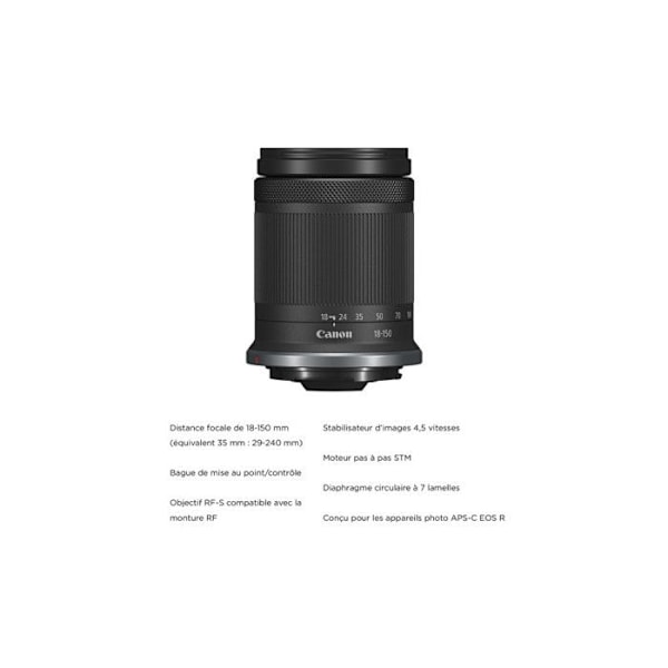 Kamerahybrid - Canon - EOS R7 - 32,5 MP - Zoom 18-150mm - Video 4K