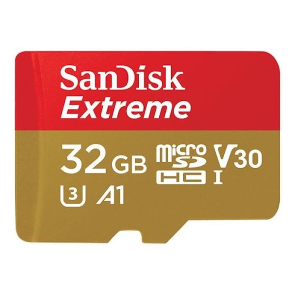 SANDISK EXTREME 32GB microSDHC-kort - Adapter medfølger