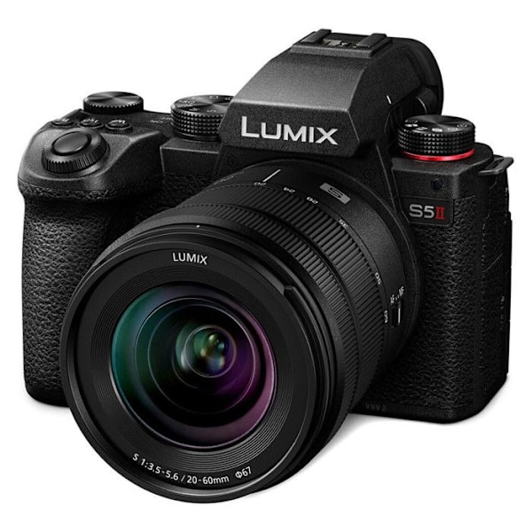 Panasonic hybridkamera Lumix S5 Mark II + objektiv 20-60 Sort