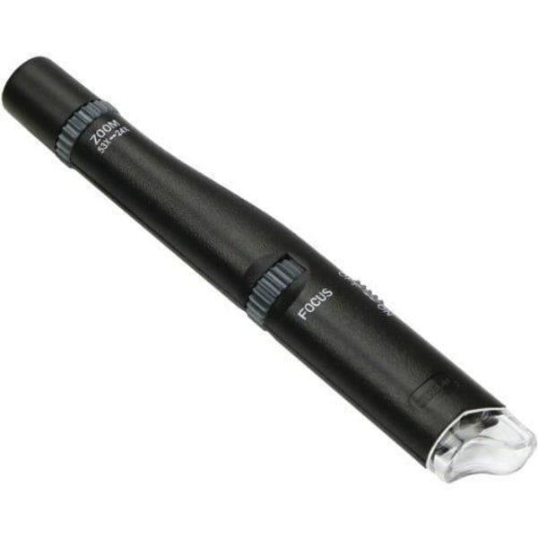 Bærbar LED-mikroskop Carson - Forstørrelse 24-53x - Zoom - Sort Sort