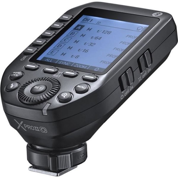 Fjernbetjening - GODOX - X-PRO II - Kompatibel med Olympus og Panasonic - Eksponeringskontrol - Sort