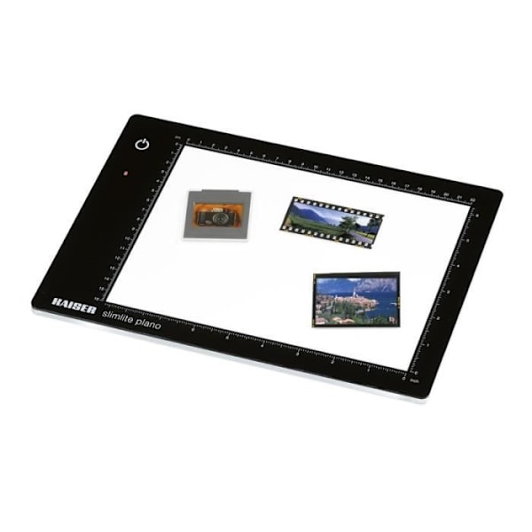 Extra platt LED-ljusbord 16 x 22 cm - KAISER - SLIMLITE PLANO - Inomhus - Svart - Kontor