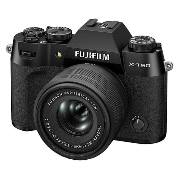 Fujifilm hybridkamera x-t50 sort + 15-45 Sort