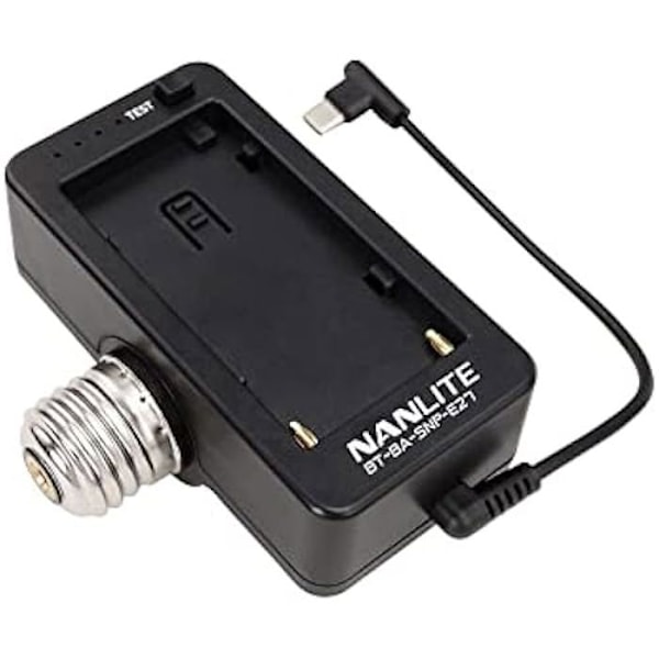 NANLITE NPF-akkuadapteri E27-päheadapterilla -