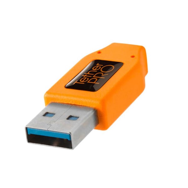 Câble TetherPro USB 3.0 Uros Micro-B 4.6m - Oranssi - Tether Tools
