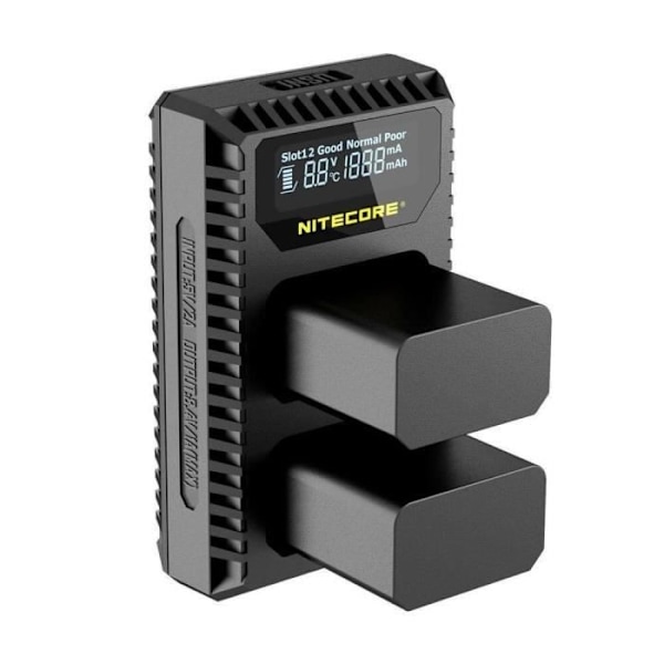 USB-oplader - Nitecore - USN1 - Dobbelt rum - Kompatibel med NP-FW50 - Intelligent styring