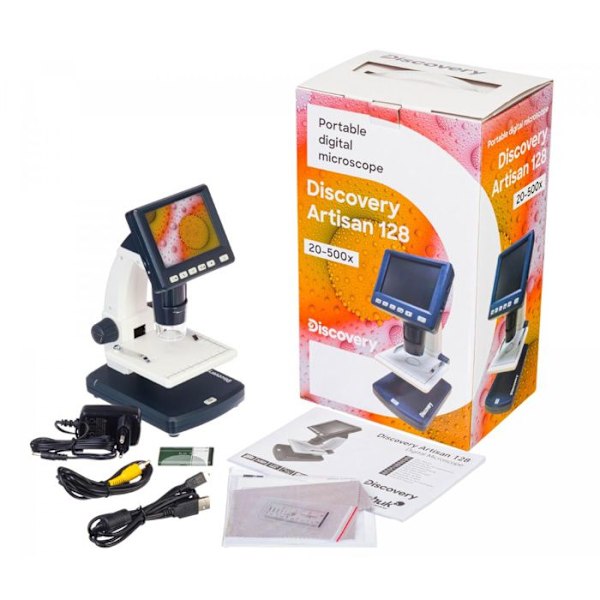 Digitalmikroskop - LEVENHUK - Artisan 128 - Kraftig zoom - Vit färg - Avancerat optiskt system