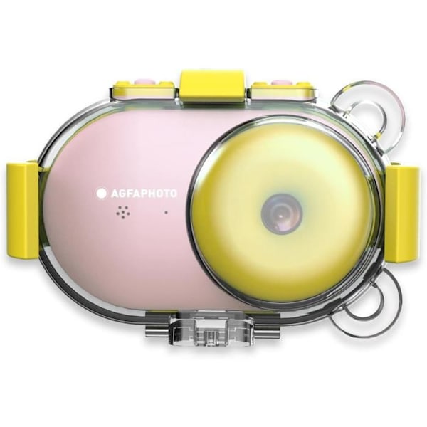 Agfaphoto Realikids Cam Waterproof Compact Camera Pink Vaaleanpunainen, Keltainen