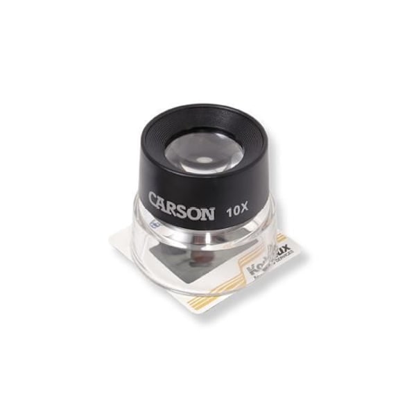 Loupe Carson LL-10 - Mærke CARSON - Forstørrelse 10x - Sort/Transparent - 50,8x50,8x45,7 mm - 39,7 g Sort, Transparent