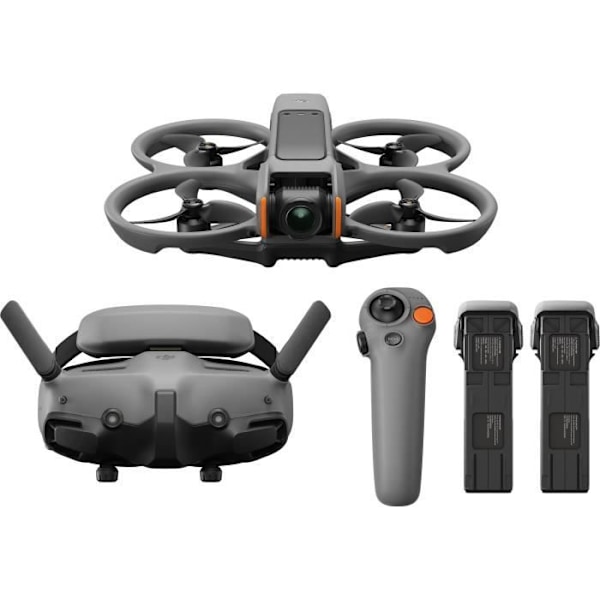 Pakkaus Drone - DJI - Avata 2 + Stabilisaattori RC Motion 3 + Laseja Googles 3 + 3 akkua Grå