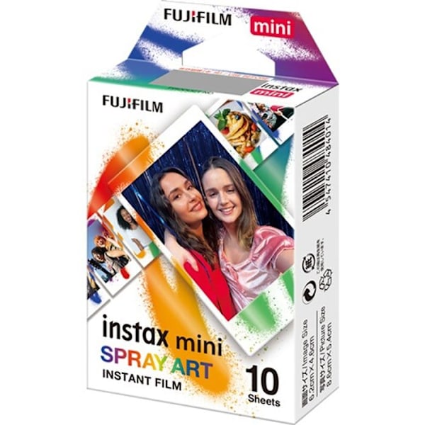 Fujifilm pikakuvapaperi Instax-kalvo Mini Monopack SPRAY ART (10v)