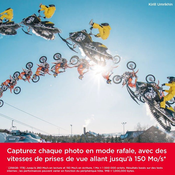 Sandisk Extreme Pro SD-hukommelseskort 256 GB, 280/100MB/s, V60, C10, UHS-II, U3