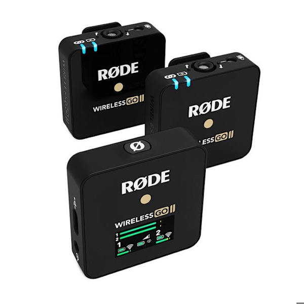 Rode mikrofon Dobbelt sender + modtager kit Sort version