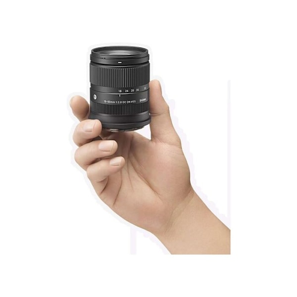 Sigma 18 50 mm F2.8 DC DN C RF Musta objektiivi Canon RF -kiinnitykselle