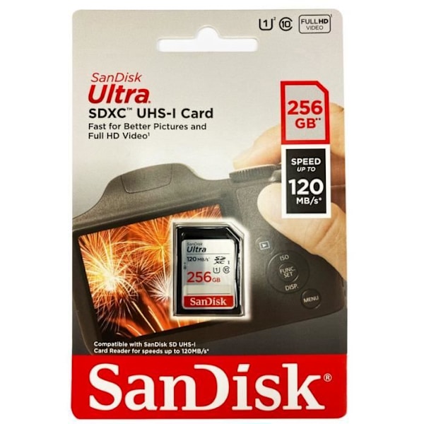 Flash-muistikortti - SANDISK - - 256GB - - (SDSDUN4-256G-GN6IN)