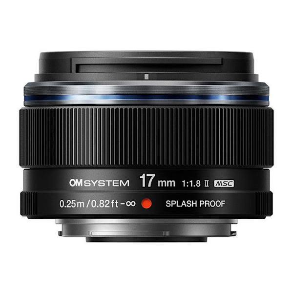 Objektiv med fast brännvidd - Om System - M.Zuiko Digital 17 mm f/1.8 II - Svart - Micro 4/3-fäste - 2 års garanti Svart