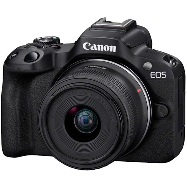 Canon EOS R50 hybridkamera sort + RF-S 18-45 mm f/4.5-6.3 IS STM - 4549292205046 Sort