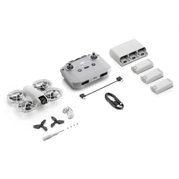 Drone ultra-kompakti - DJI - Neo Fly More Combo - 135g, mukana tarvikkeet, elokuvamainen kuvaus Vit