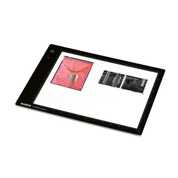 Extra platt LED-ljusbord 22 x 32 cm - KAISER - SLIMLITE PLANO - Grå - Kontor - Inomhus