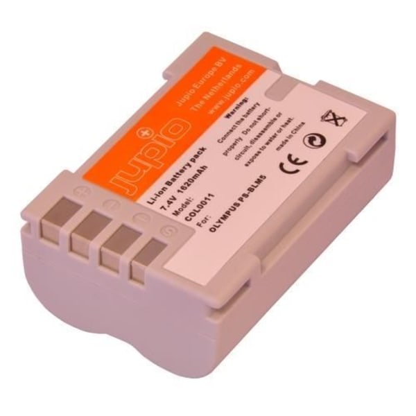 Batteri Jupio 1620mAh Li-ion til Olympus E-1, E-3, E-30, E-300, E-330, E-5, E-500, E-510, E-520 - Grå