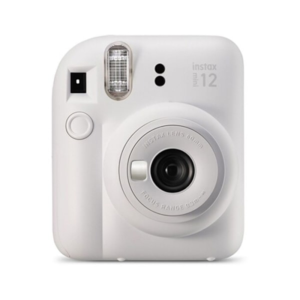 Sofotografisk kamera - FUJIFILM - Instax Mini 12 - Vit lera - Automatisk exponering - Selfie-spegel Vit