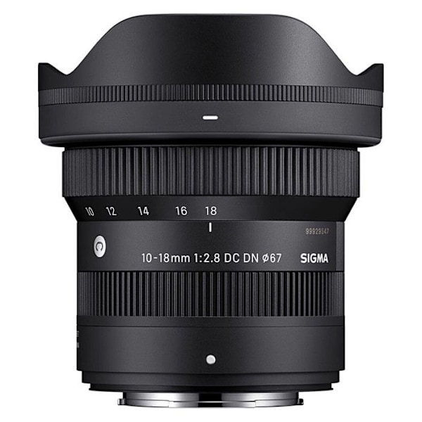 Objektiv med vidvinkel - Sigma - 10-18mm F2.8 DC DN - Fuji X mount - Ultra let - Zoom Sort