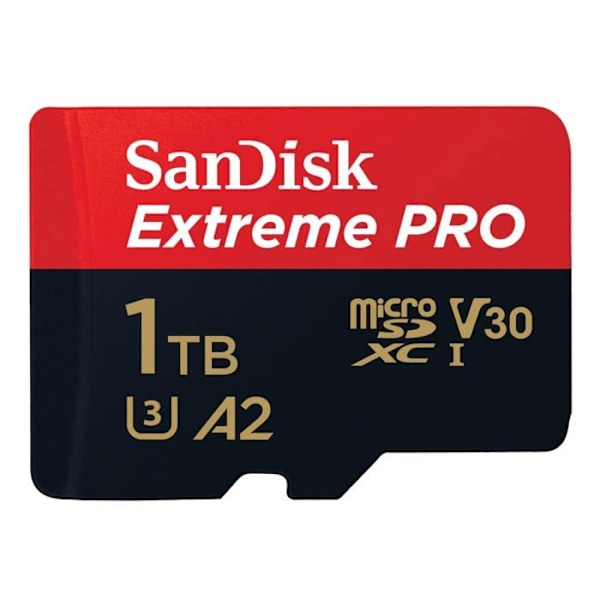 SanDisk Extreme PRO 1 TB Class 10 microSDXC-kort, UHS-I, v30 Video Speed Class Shock Resistance, Vattentätt