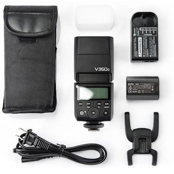 Flash kompakt - Godox - V350C - Sort - 1,7 s - Kompatibel med Canon